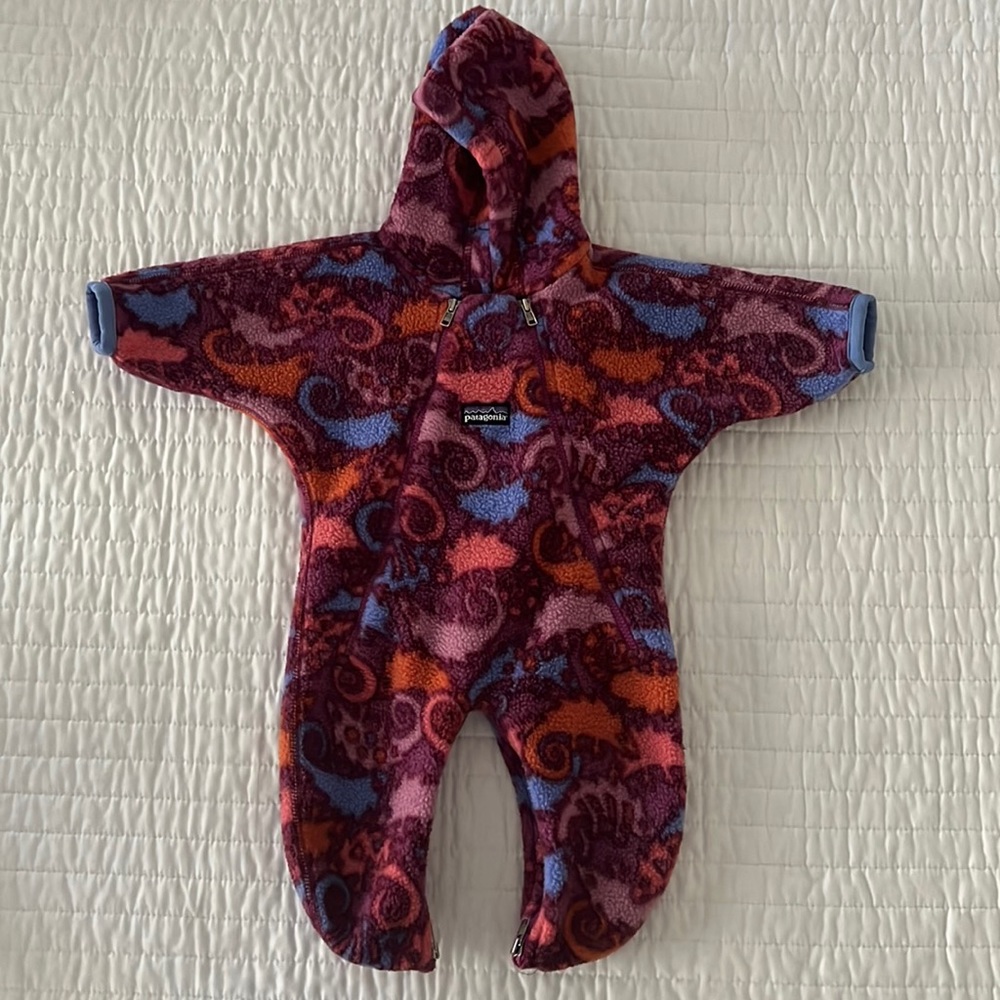 Fleece Patagonia bunting for baby/ newborn